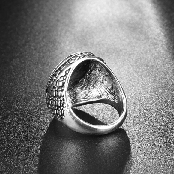 Vintage style Eagle signate Biker  men's rings - Picture 4 of 4